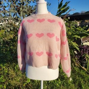 Jessica Simpson Pink Heart Sweater